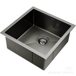 Handmade Stainless Steel Sink 440mm*440mm Black