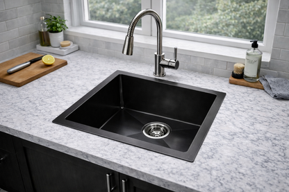 Handmade Stainless Steel Sink 440mm*440mm Black