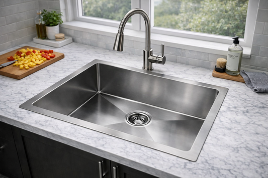 Handmade Stainless Steel Sink 550mm*450mm Silver