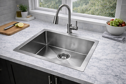 Handmade Stainless Steel Sink 510mm*450mm Silver