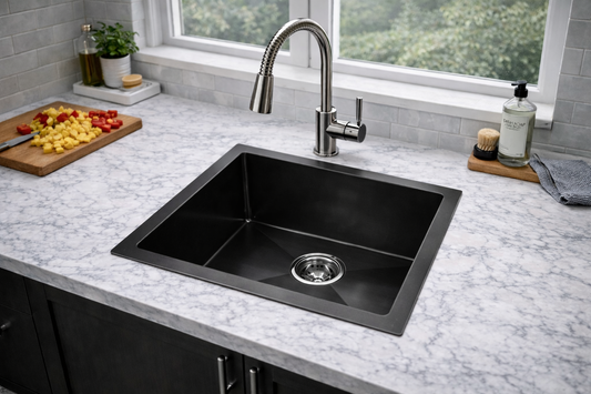 Handmade Stainless Steel Sink 510mm*450mm Black