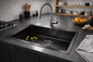 Handmade Stainless Steel single bowl sink 700mm*450mm Black