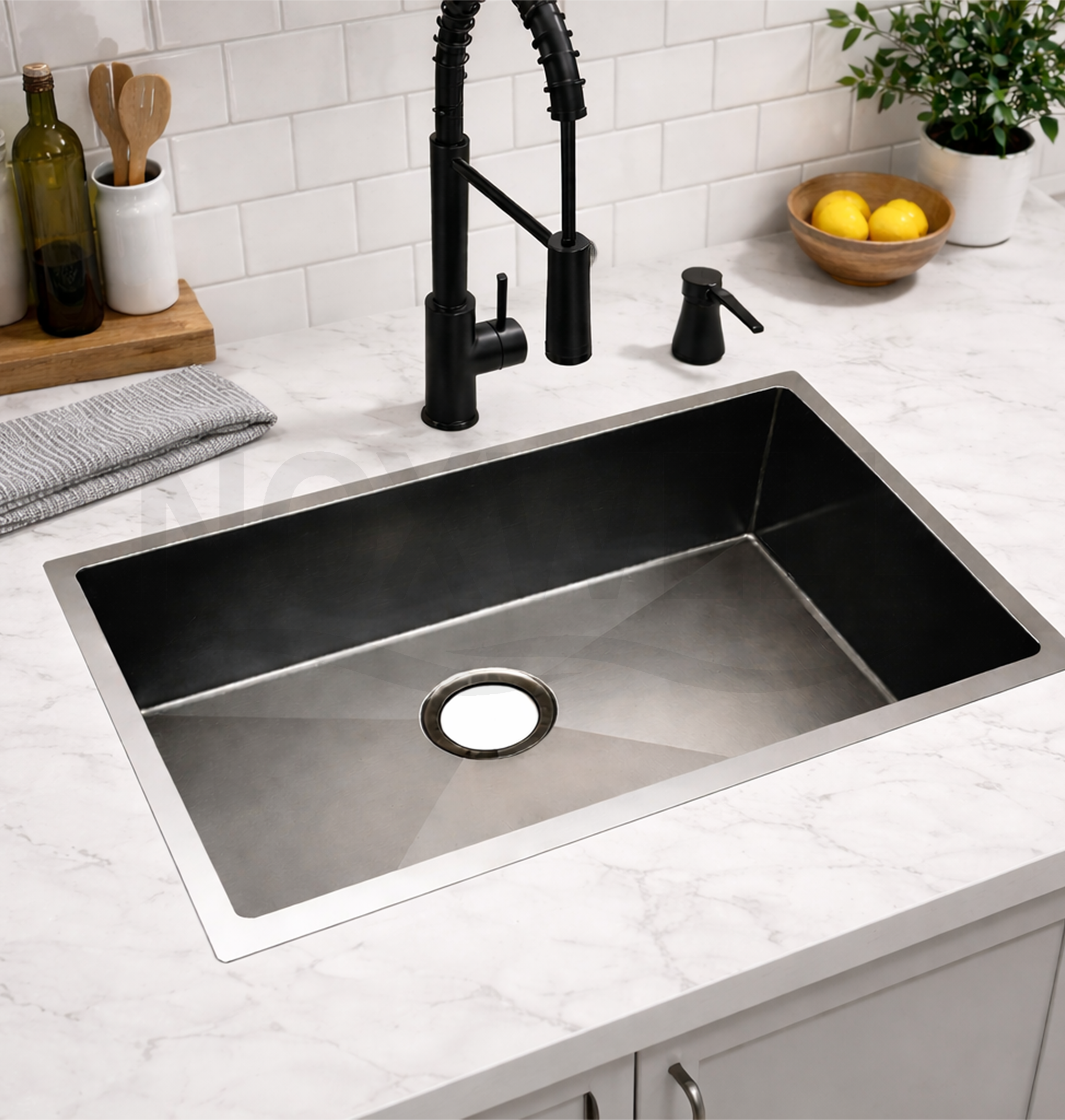 Noxwell 6045 Series Deep Single Bowl Kitchen Sink - 60x45cm