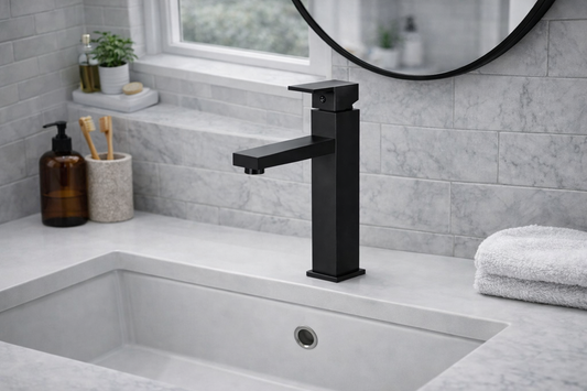 Noxwell Solid Brass Body High Stand Mixer Tap Black color